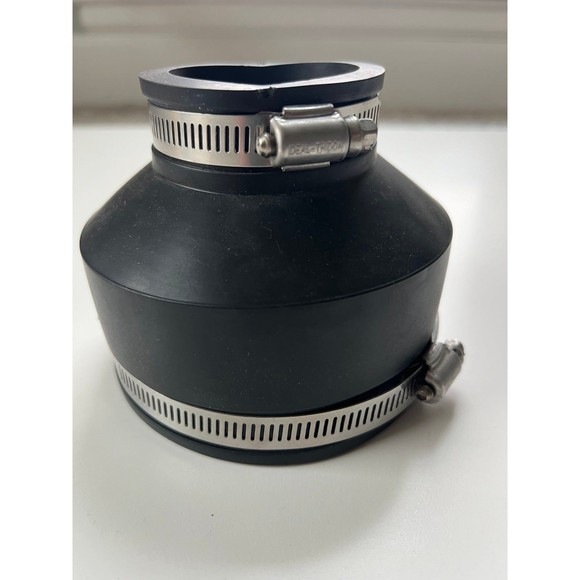 4" x 2" Plumb Quick Flexible Rubber Flow Reducer Restrictor Coupling #P1056-4 - Picture 2 of 4